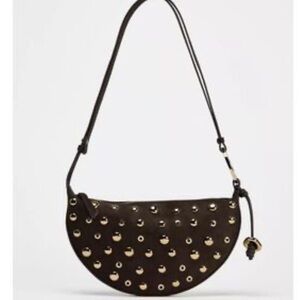 Zara Stylish Black and Gold Women's Bag